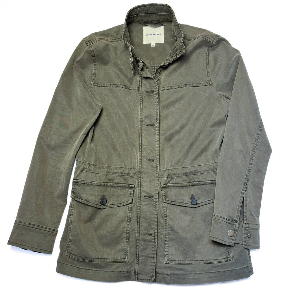 Lucky Brand Women's Olive Military Utility Field Jacket Size S